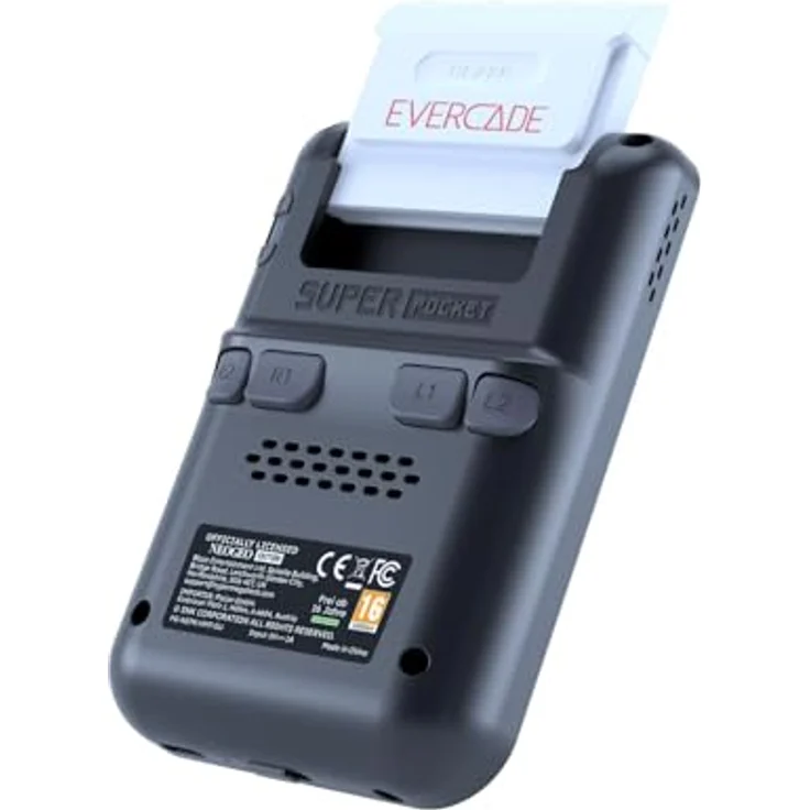 BLAZE EVERCADE NEO-GEO SUPER POCKET, Handheld-Konsole mit 18 vorinstallierten Arcade-Spielen, 2,8 Zoll IPS Display, USB-C-Laden, schwarz – Bild 4