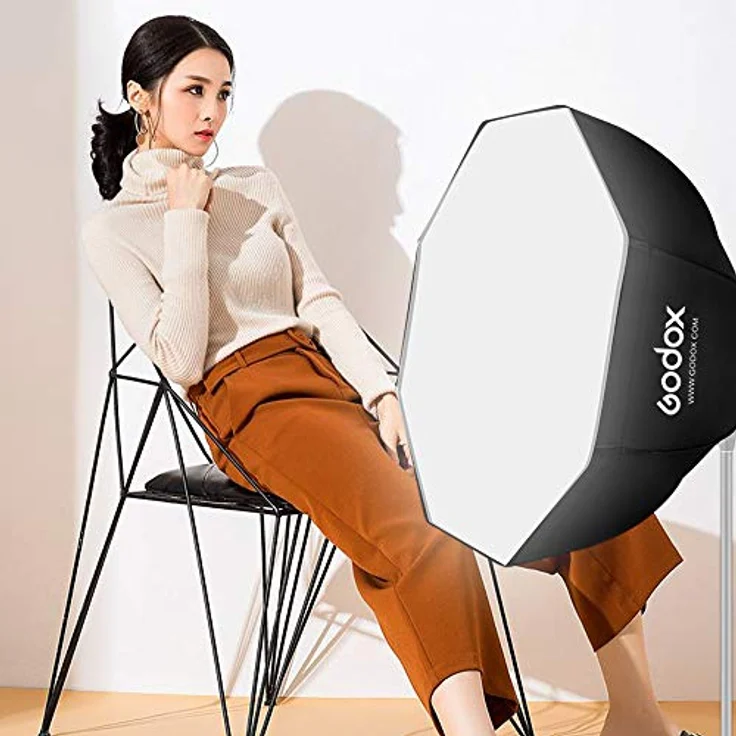 Godox Softbox 32 Zoll / 80cm Portable Achteckige Softbox Reflektor Schirm Softbox für Speedlite Studio Blitz Monolight Kamerablitz Blitzgerät Portrait mit Tragetasche (Softbox 80cm) – Bild 5
