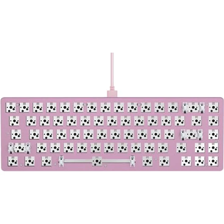Glorious Gaming GMMK 2 Compact 65% Barebones (Frame Only) - Mechanisches Gaming-Tastaturgrundgerüst, Kompakt-TKL (65%), Aluminium, individuell anpassbar, RGB, Amerikanisch/ANSI Layout - Rosa – Bild 2