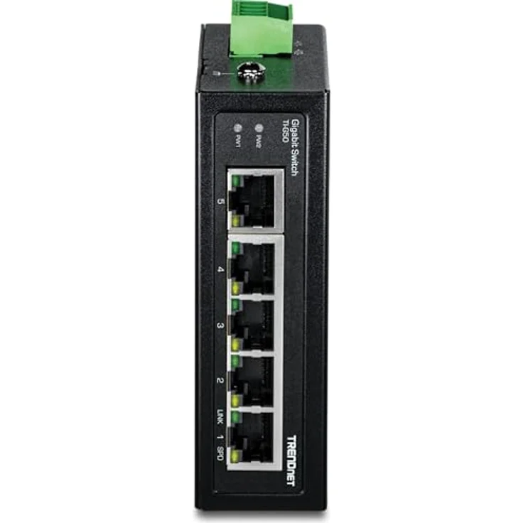TRENDnet 5-Port-gehärteter industrieller Gigabit-DIN-Schienen-Switch, TI-G50, 10-Gbit - s-Switching-Kapazität, Gigabit-Netzwerk-Switch mit Schutzart IP30, DIN-Schienen- und Wandhalterung inklusive – Bild 10