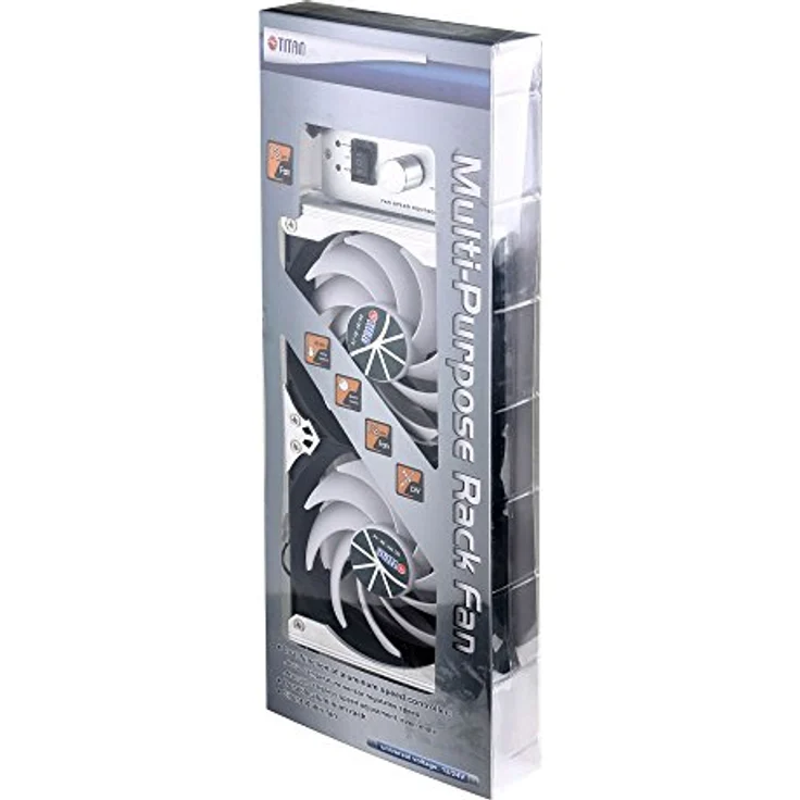 Titan TTC-SC09TZ(C), Universal Kühler 140 mm, PC Lüfter mit leisen Luftstrom und Geschwindigkeitsregler, Schwarz-Weiss – Bild 6