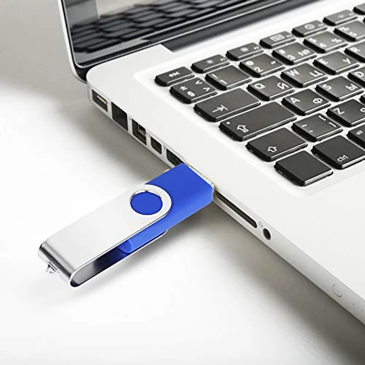 AreTop USB Stick 16GB 10 Stück, USB 2.0 Speicher mit 360-Grad-Drehung, Hochgeschwindigkeit, Blau – Bild 2
