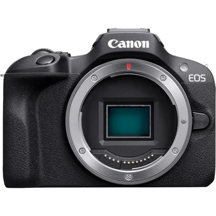 Canon EOS R100 Systemkamera Gehäuse (24,1 Megapixel, 4K Videokamera, Augen-Autofokus, WLAN, Bluetooth) - Schwarz