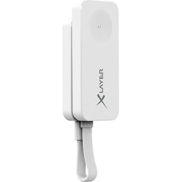 XLAYER 3-in-1 Power Stick Wireless Charger, ultrakompaktes kabelloses Ladegerät für Smartphones, Smart Watches und Kopfhörer, integriertes USB Typ C-Kabel, bis zu 60W PD Leistung, faltbar