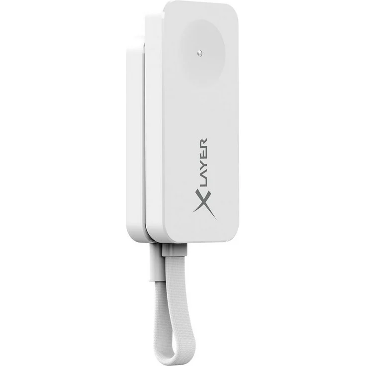 XLAYER 3-in-1 Power Stick Wireless Charger, ultrakompaktes kabelloses Ladegerät für Smartphones, Smart Watches und Kopfhörer, integriertes USB Typ C-Kabel, bis zu 60W PD Leistung, faltbar