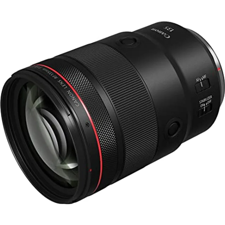 Canon Teleobjektiv RF 135mm F1.8 L is USM Objektiv für EOS R Serie (Teleobjektiv für Porträts, Hochzeiten und Sport, Autofokus, Nano USM, 5,5-8 Stufen OIS x IBIS Bildstabilisator, 0,7m) schwarz