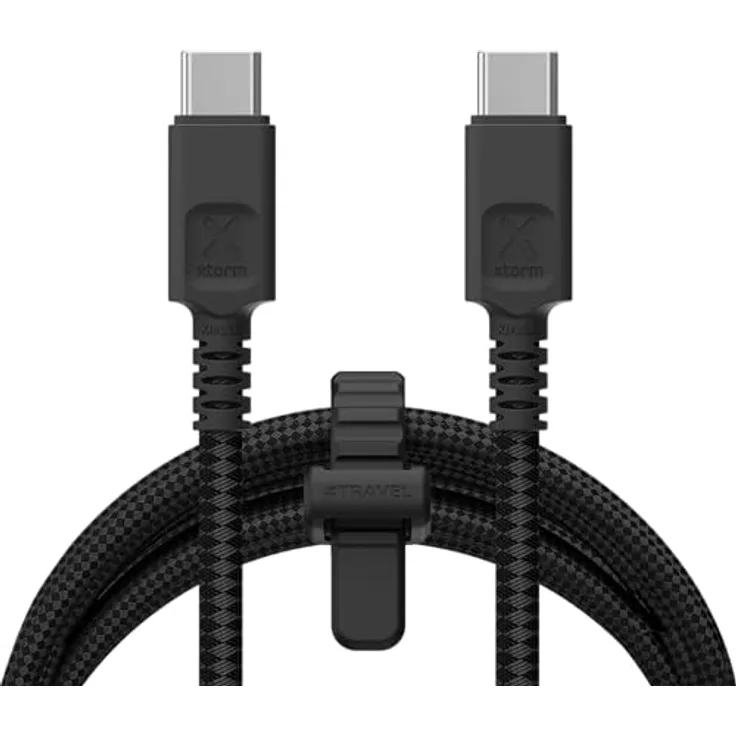 Xtorm Next Gen USB-C PD 100W Kabel, 3 Meter, schwarzes geflochtenes Kabel mit E-Marker-Schutz und DuraCore-Technologie