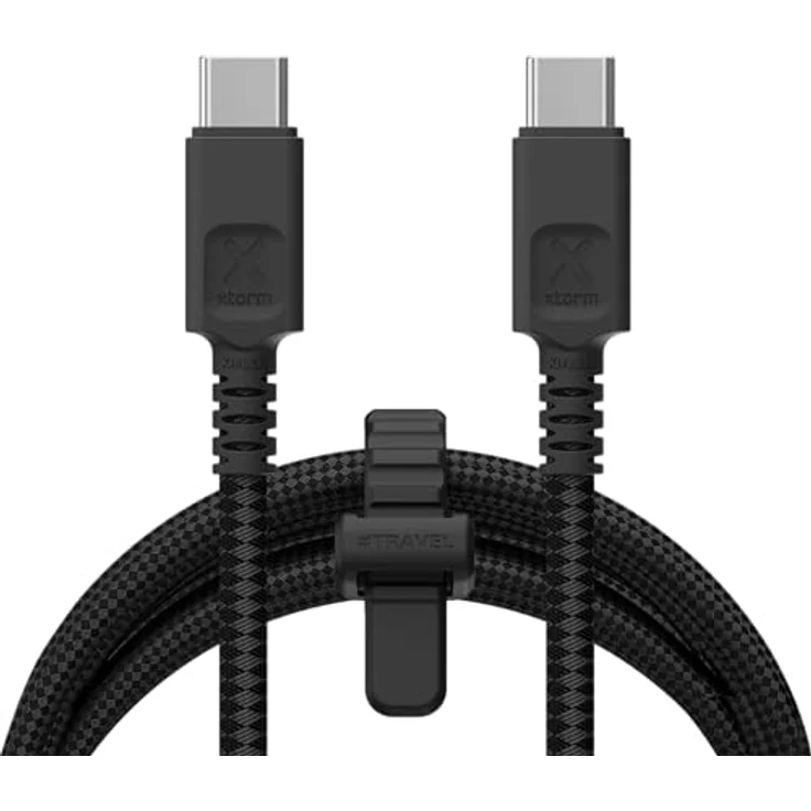 Xtorm Next Gen USB-C PD 100W Kabel, 1,5 Meter, geflochten, schwarz, hohe Flexibilität und Langlebigkeit – Bild 1