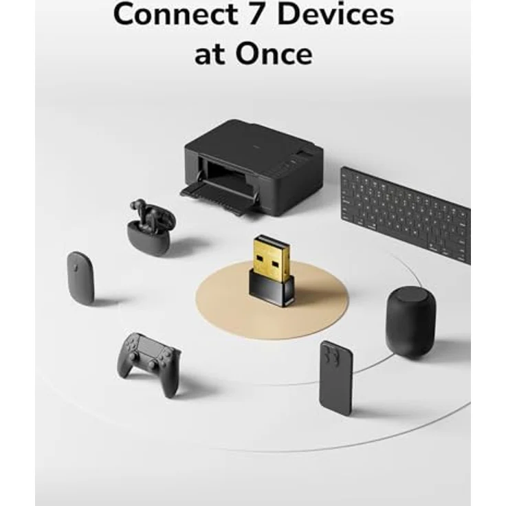 Cudy USB Bluetooth Adapter BU530, Bluetooth 5.3 Dongle Empfänger, Plug and Play, Nano-Größe, unterstützt Windows 11/10/8.1/7 für Desktop und Laptop, 2 Jahre Garantie – Bild 4