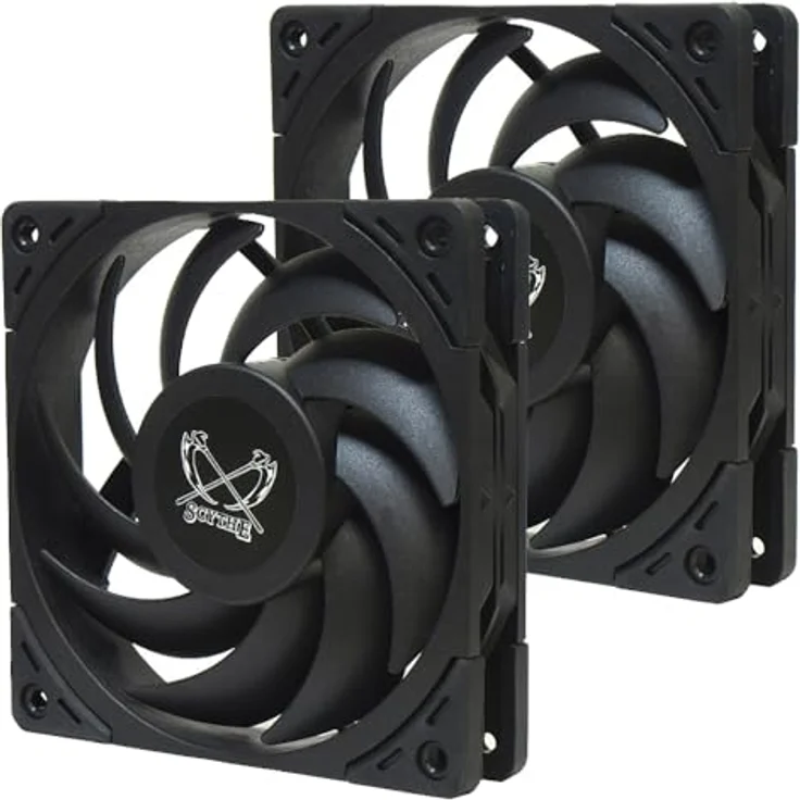 Scythe Mugen 6 Dual Fan Black Edition, CPU Kühler mit Push-Pull-Lüftern und E-Beschichtung, Schwarz – Bild 6