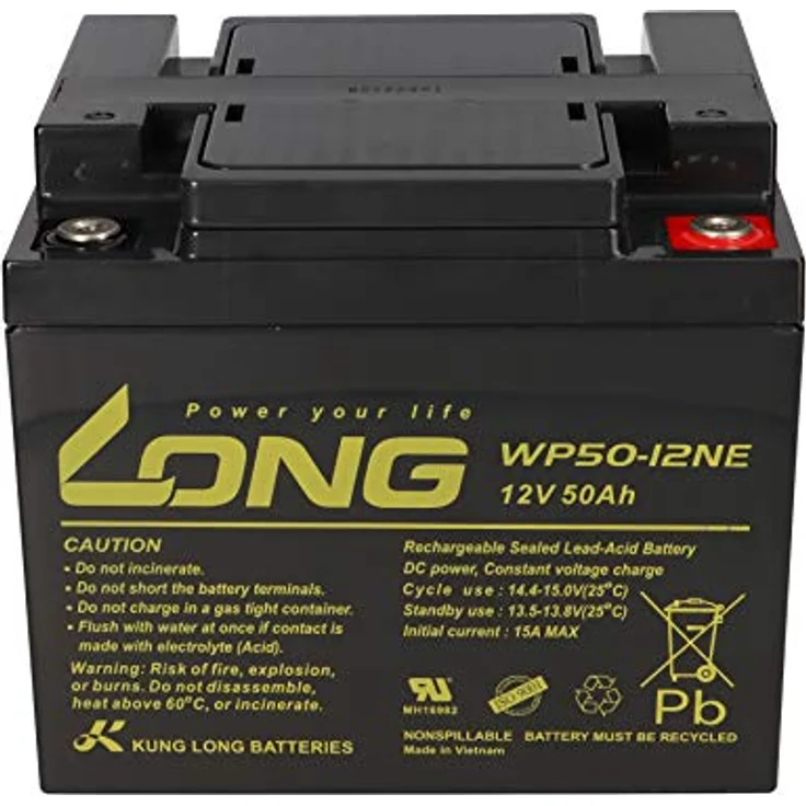WSB Ersatzakku Ortopedia Eurostar 3+4 2X Kung Long 12V 50Ah Blei Akku Zyklenfest AGM VRLA AKKUman Edition, für Rollstuhl und Elektromobil, 2 Stück – Bild 3