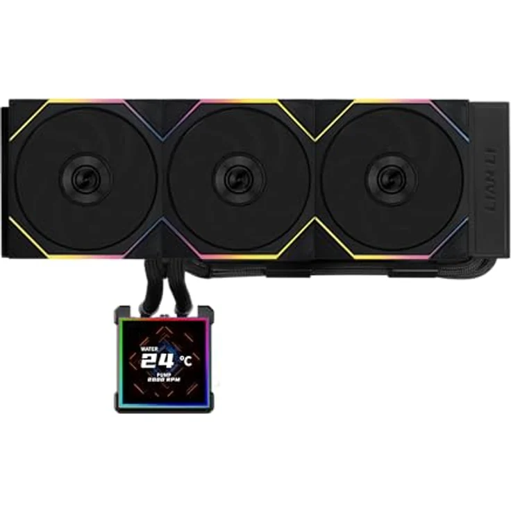 Lian Li HydroShift II LCD-S 360 AiO-Wasserkühlung, 360 mm mit 3,4" IPS-Display, kabelloser Steuerung und innovativer Schlauchführung, schwarz – Bild 2