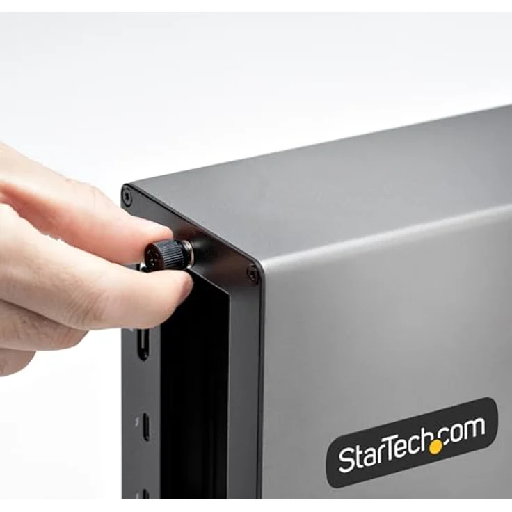 StarTech.com Thunderbolt 3 PCIe Erweiterungsgehäuse, Externes Gehäuse mit zwei PCI Express Steckplätzen, PCIe Box für Laptops/Desktops/All-In-Ones, 8K/4K Ausgang über TB3/DP 1.4 (2TBT3-PCIE-ENCLOSURE) – Bild 4