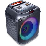 Fontastic Lizz Party-Lautsprecher Boxen Bluetooth, 60 W Soundbox, Karaoke Maschine mit Mikrofon, USB LED Leuchteffekten, Schwarz