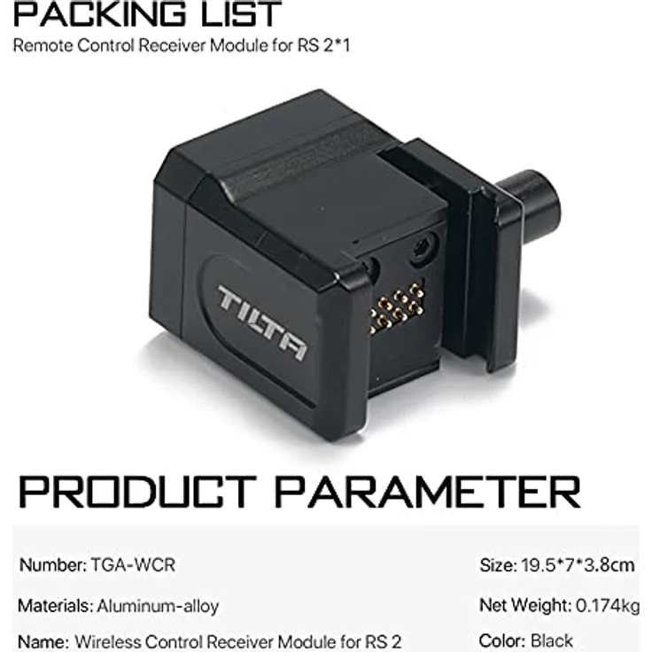 Tilta Wireless Control Empfängermodul Kompatibel mit DJI RS2/RS3 PRO/RS4/RS4 PRO - Schwarz TGA-WCR - Kamera-Zubehör – Bild 3