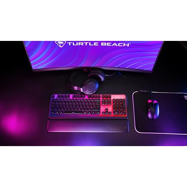 Turtle Beach Magma - Membrane RGB Gaming Keyboard mit Advanced Anti-Ghosting und Easy-Shift Technologie, RGB-Beleuchtung, abnehmbare Handballenauflage – Bild 2