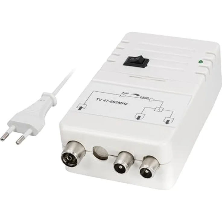 MAXTRACK my wall TV Antennenverstärker FP8ARL, 25 dB regelbarer Signalverstärker für TV, TM und DAB, für 2 Geräte – Bild 6