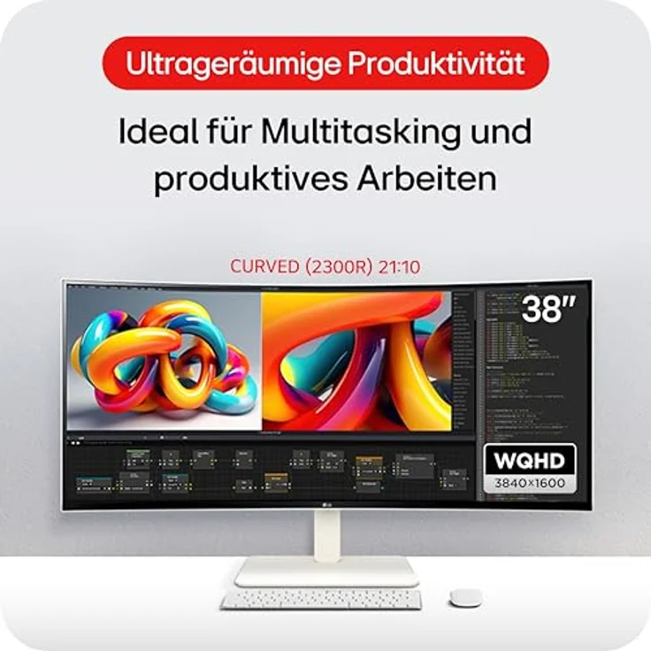 LG 38WR85QC-W 96.5cm (38") IPS UltraWide QHD Curved Monitor 24:10 HDMI/DP/USB-C – Bild 4