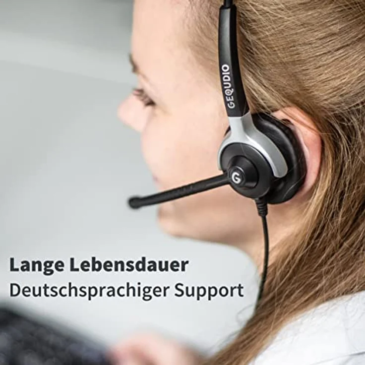 NALIA Headset, geeignet für FRITZ!Fon, Snom M-Serie, Yealink-DECT, Smartphones, Notebooks mit 3,5mm Klinke, monoaural, schwarz – Bild 10