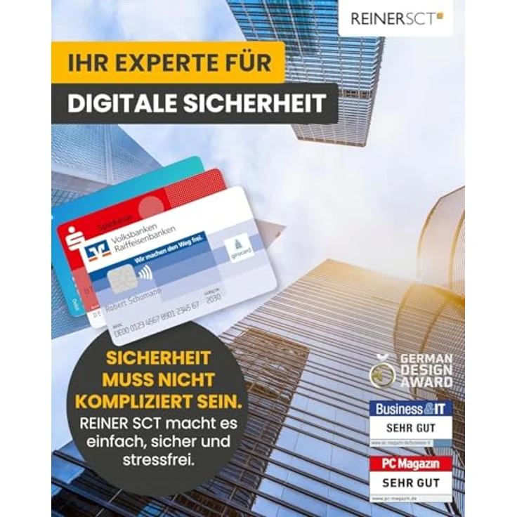 REINER SCT cyberJack RFID Komfort USB-C Chipkarten-Leser, Sicherheitsklasse 3 mit beleuchtetem LC-Display, multi-applikationsfähig für Online-Banking und eIDAS-Unterstützung – Bild 7