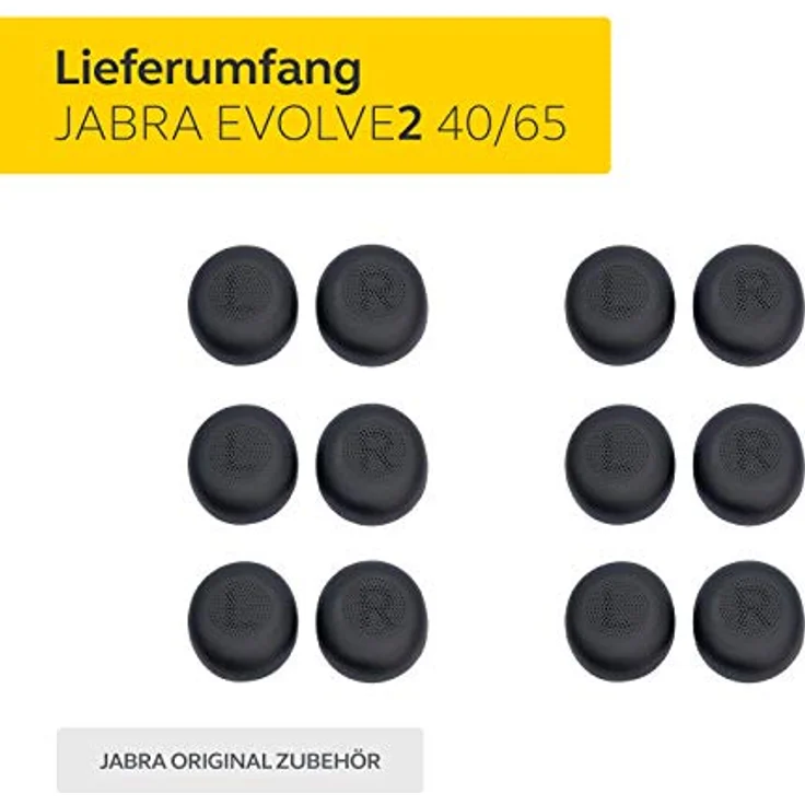 Jabra Ersatz-Ohrpolster (VPE 6) für Evolve2 40-65 schwarz – Bild 5