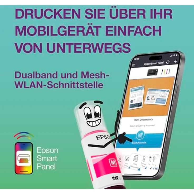 Epson EcoTank ET-2950, Multifunktionsdrucker mit WLAN, bis 30 Seiten/min Schwarz-Weißdruck, 4800 x 1200 dpi – Bild 7