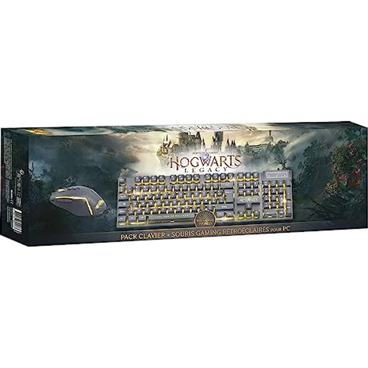 Freaks and Geeks Wizarding World Hogwarts Legacy Pack, Tastatur und Maus mit gelber Hintergrundbeleuchtung, Schwarz (USB, PC), halbmechanisch, 105 Tasten, bis zu 8000 DPI – Bild 2
