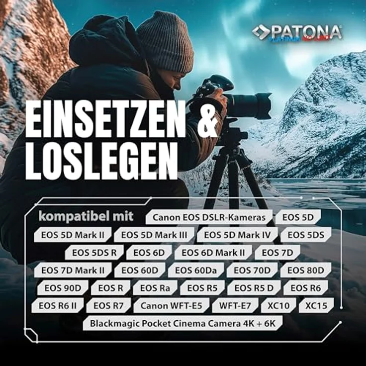 PATONA Platinum LP-E6P Akku, 2600mAh mit USB-C Direktladung, kompatibel mit Canon EOS R5 R6 R6II R7 60D 80D 90D 5D Mark II III IV 6D 7D XC10 XC15 – Bild 3