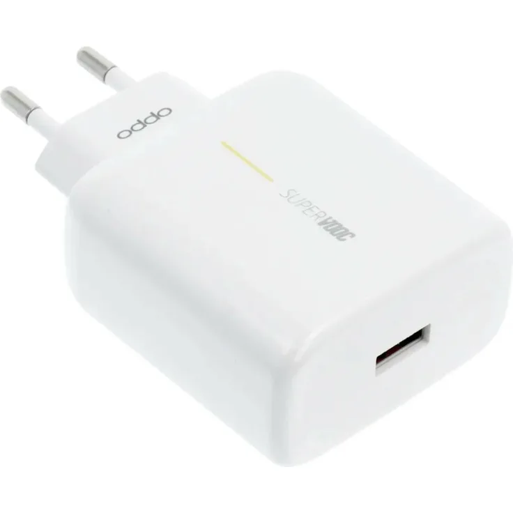 OPPO SUPERVOOC Charger PD 65W USB-A Ladegerät in Weiß, 6,5A Ladegeschwindigkeit
