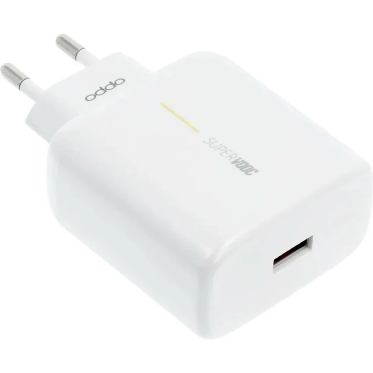 OPPO SUPERVOOC Charger PD 65W USB-A Ladegerät in Weiß, 6,5A Ladegeschwindigkeit