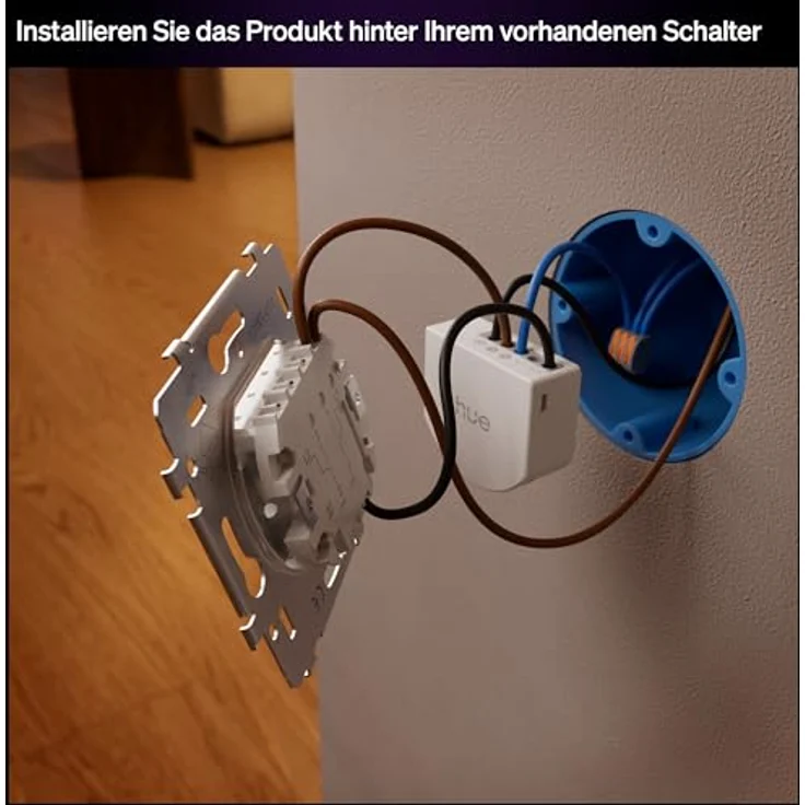 PHILIPS Hue Wandschaltermodul, für nicht smarte dimmbare Lampen, Netzbetrieb, 1 Kanal, Weiß – Bild 6