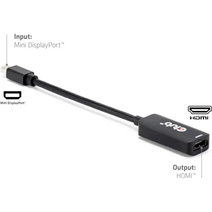 Club 3D CAC-1188 Mini DisplayPort 1.4 auf HDMI 4K120Hz/8K60Hz HDR Aktiver Adapter M/F - HDMI-Kabel mit HDCP 2.2 und dynamischem HDR10 – Bild 5