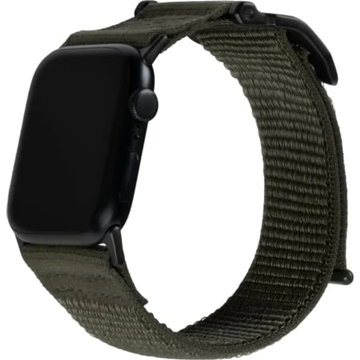 Urban Armor Gear Active Strap Armband für Apple Watch Ultra / 45mm / 44mm / 42mm [Series 8/7 / 6/5 / 4/3 / 2/1, Watch Ultra 49mm, Nylon Ersatzarmband] Foliage grün – Bild 4