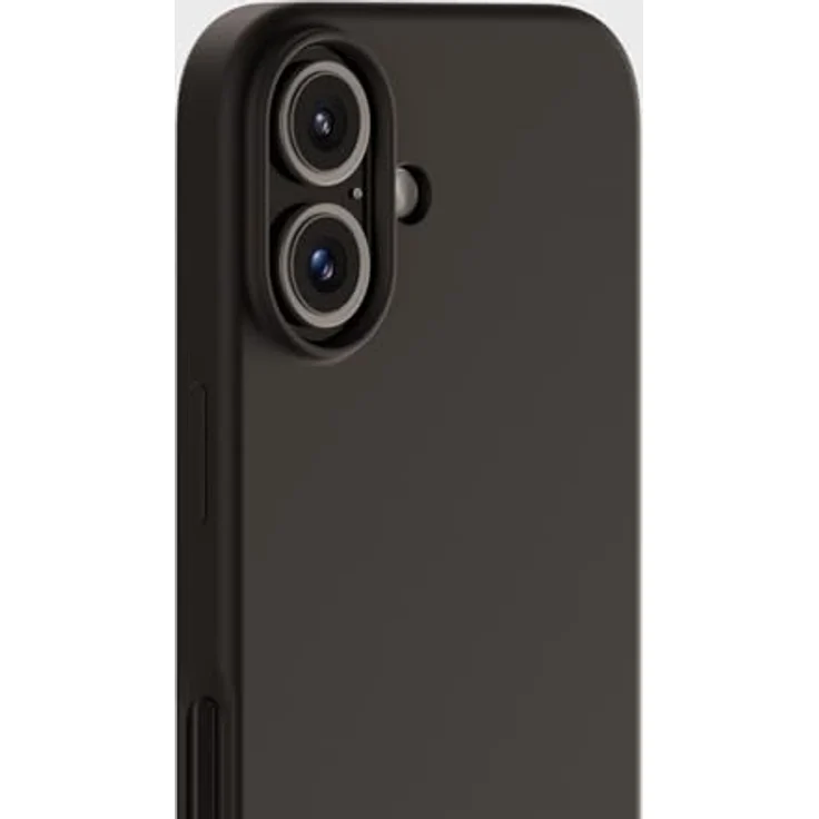 holdit Silikonhülle iPhone 16-0,8mm Ultra dünn Handyhülle - Trendy Slim Silicone case mit Voller Schutz (erhöhte Kante für Kameraschutz) - Schwarz – Bild 3