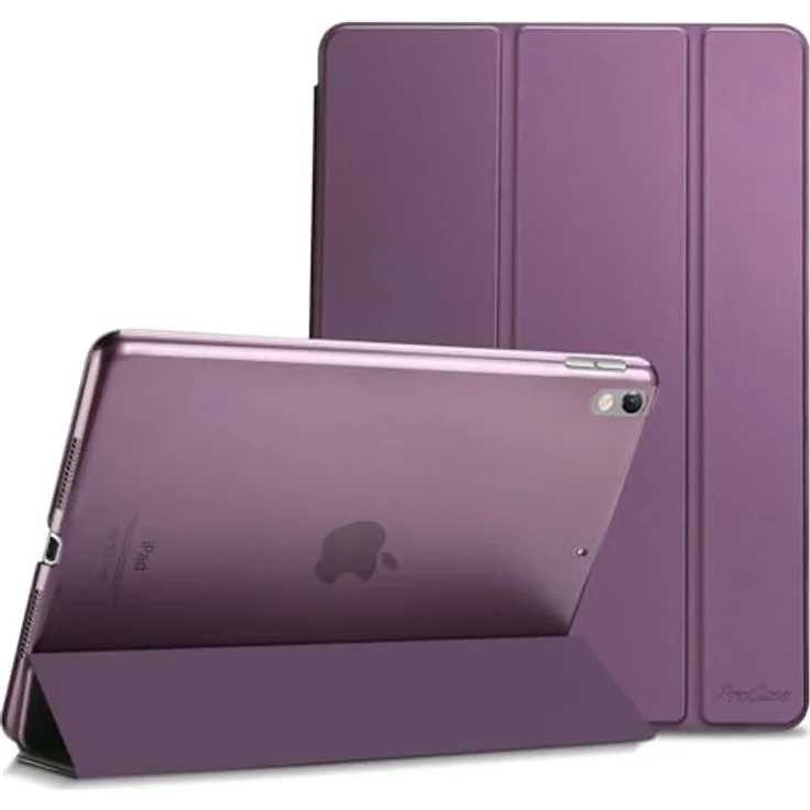 ProCase Hülle für iPad Air 3 10,5 Zoll (2019) & iPad Pro 10,5 Zoll (2017), Ultra Dünn mit transluzenter Rückseite, Auto Schlafen/Wachen Funktion - Lila – Bild 1