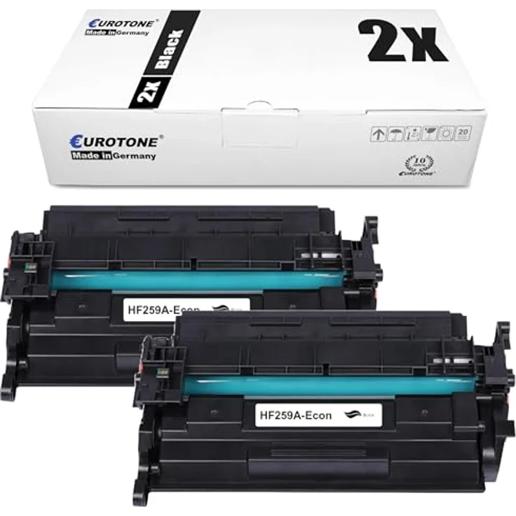 Eurotone CF259A 59A Tonerkartusche, kompatibel für HP Drucker, 2er-Pack, Schwarz, 3.000 Seitenleistung – Bild 1