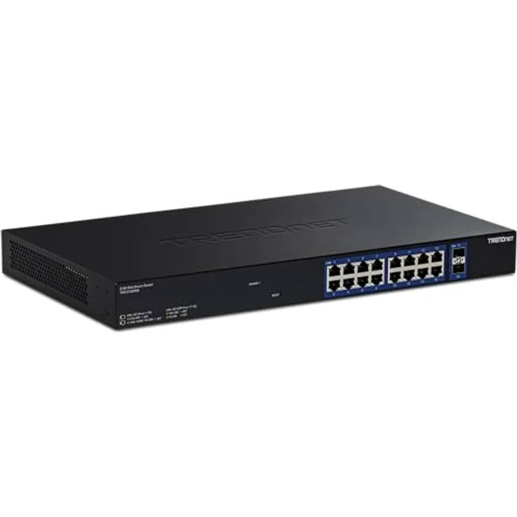 Trendnet 18-Port Multi-Gig Web Smart Switch, 18 Ports, 120 Gbit/s Switching-Kapazität, rackmontierbar, schwarz – Bild 1