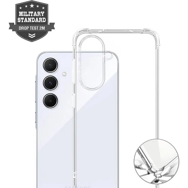 4Smarts Backcover Samsung Galaxy A57 5G, Transparentes Handyhülle mit robustem Schutz gegen Kratzer und Stöße, erhöhte Ränder für besseren Kantenschutz