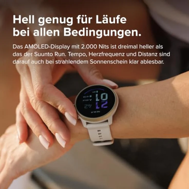 SUUNTO Run 2 GPS-Laufuhr, leichtes 1,32-Zoll-AMOLED-Display, wasserdicht bis 5 ATM, verbessertes Herzfrequenzmessgerät, 4 GB Speicher, lange Batterielaufzeit – Bild 3