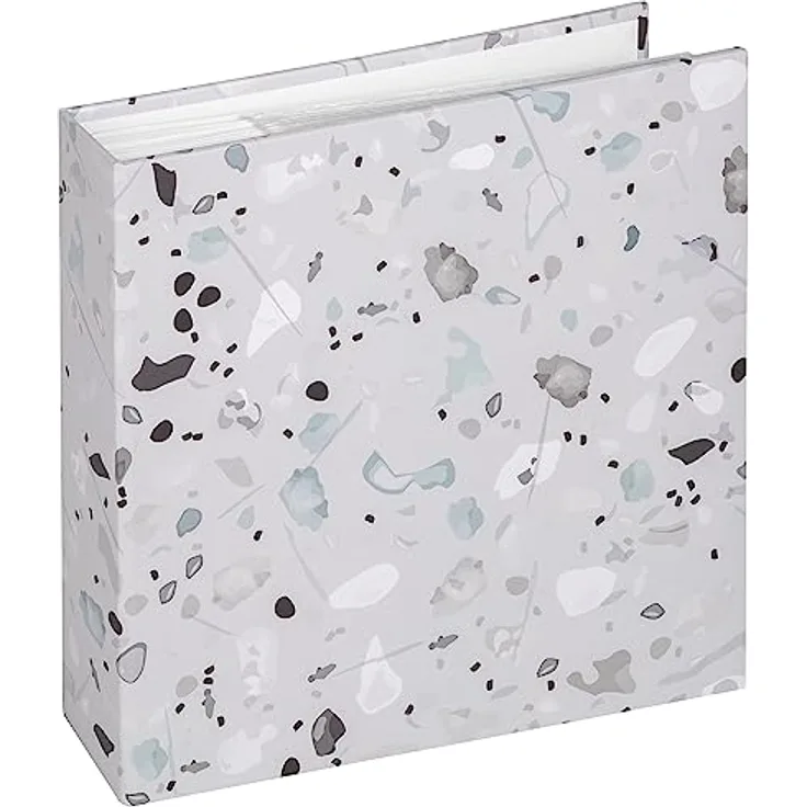 walther design Fotoalbum stone grey 200 Fotos 10 x 15 cm Memo-Einsteckalbum Terrazzo ME-298-3