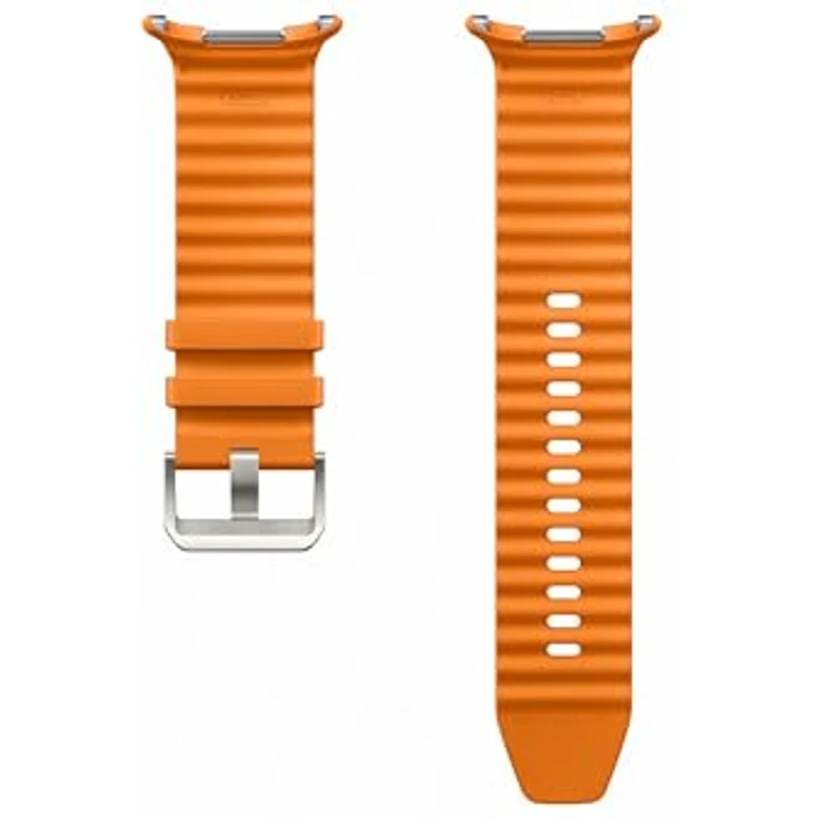 Samsung PeakForm Band, Uhrenarmband, Orange - Wechselarmband im modernen Style mit sportlichem Geschmack, angenehmes Tragegefühl aus Nitrilkautschuk und gewebtem Nylon, einfach zu wechseln, für Galaxy Watch4-Serie. – Bild 2
