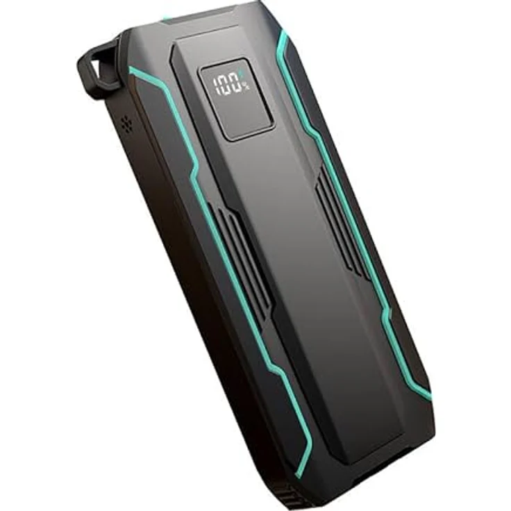 Joyroom JR-L017 22,5 W 10000 mAh Powerbank mit Dual-Kabeln, Schwarz - Notfallalarm, 4 Ausgangsanschlüsse, superschnelles Aufladen, große Kapazität – Bild 2
