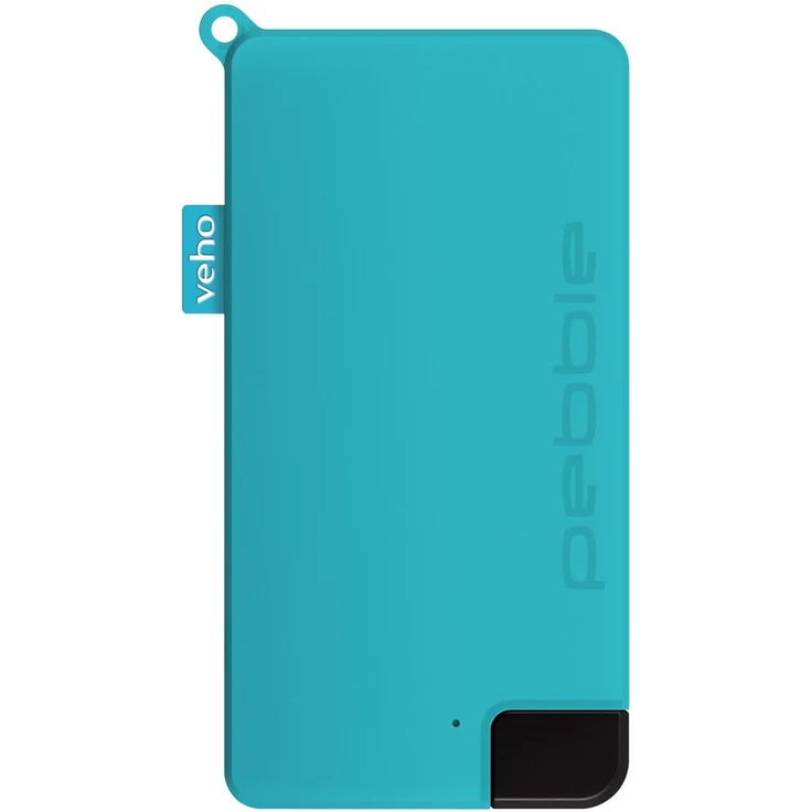 Veho Pokket, ultraflache Powerbank mit 1000 mAh, USB-C Ausgang, blau