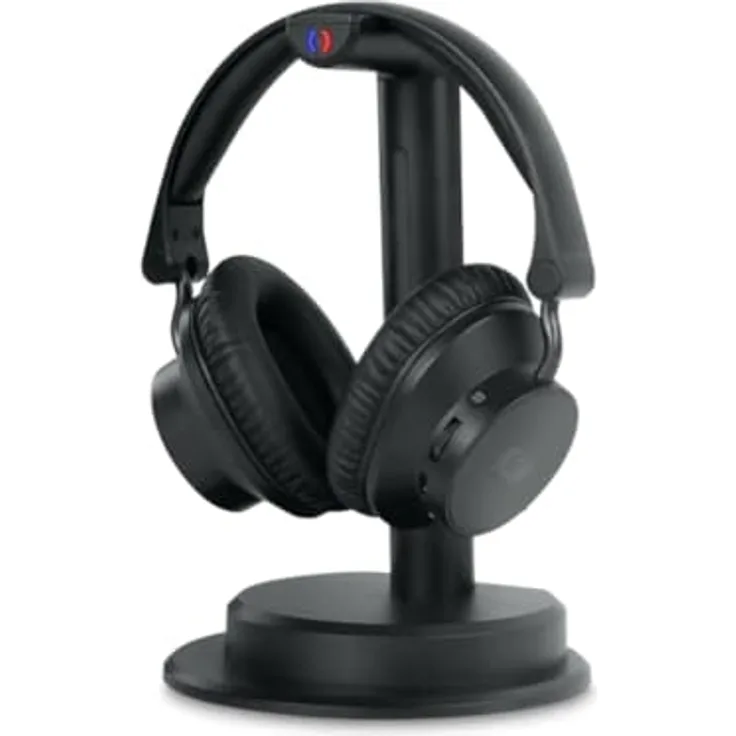 MUSE M-282 CTV, TV-Kopfhörer mit Sender & Ladestation, kabelloser Soundkomfort mit 20h Laufzeit, EQ & optischem Eingang