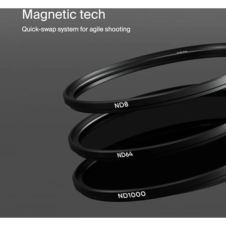 Urth 46mm Magnetisches ND8, ND64, ND1000 Filter Kit (Plus+), Deutsches SCHOTT-Glas, Stapelbares Magnetsystem – Bild 4