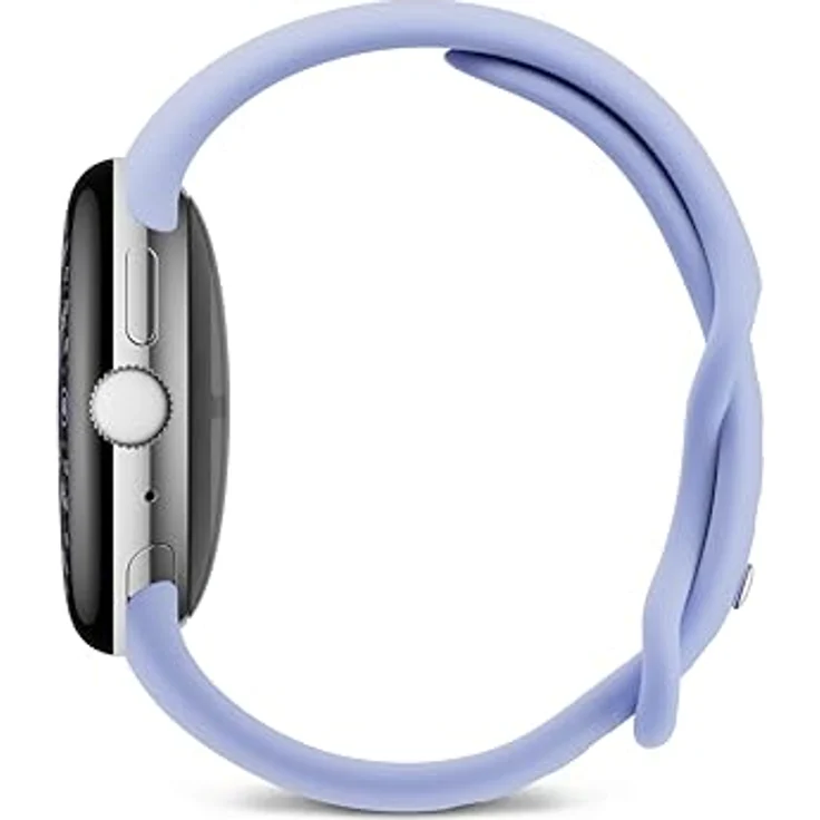 Google Pixel Watch 4, Android-Smartwatch (41 mm) mit gewölbtem Actua 360-Display, Fitness-Tracking und Notruffunktion, Aluminiumgehäuse in Polished Silver, Sportarmband in Iris, WLAN – Bild 3