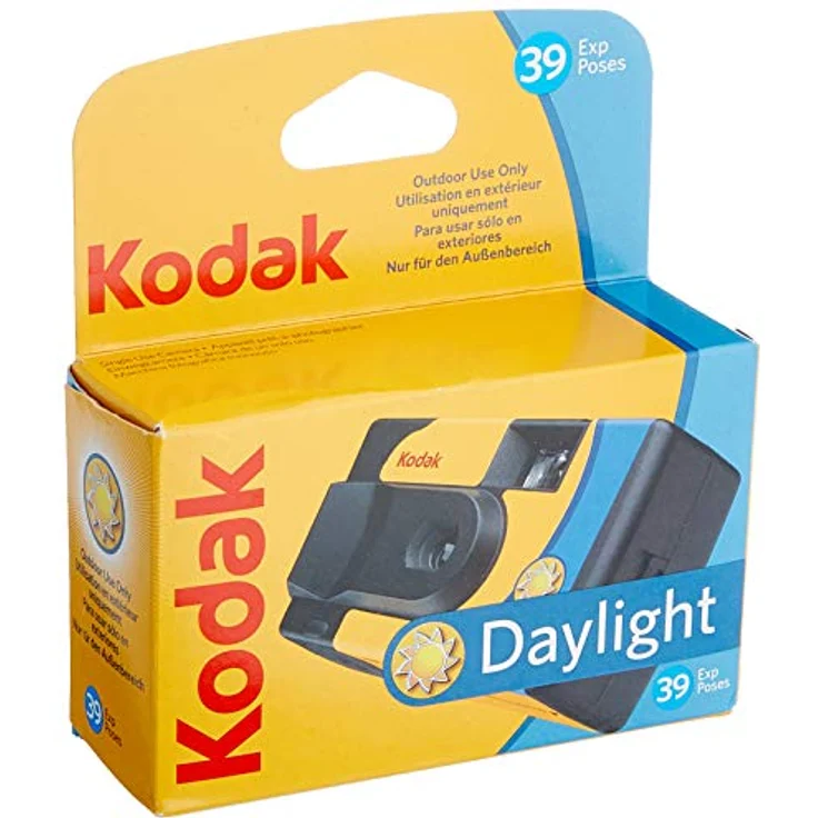 Kodak Einweg-Kamera suc Daylight 39 800iso – Analoges, gelb und blau – Bild 3