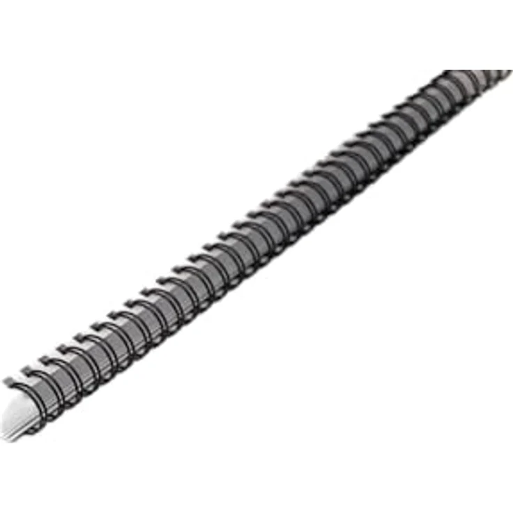 Renz Ring Wire Drahtkamm-Bindeelemente in 3:1 Teilung, 34 Schlaufen, Durchmesser 8.0 mm, 5/16 Zoll, schwarz – Bild 2