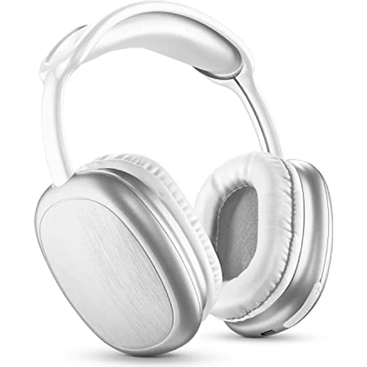 Music Sound | Bluetooth-Kopfhörer MAXI2 | Kopfhörer Around Ear Bluetooth 5.0 - Play Time 22h - Charging 1,5h - Integriertes Mikrofon - Bedienelemente am Pavillon und verstellbarem Kopfband, Weiße – Bild 1