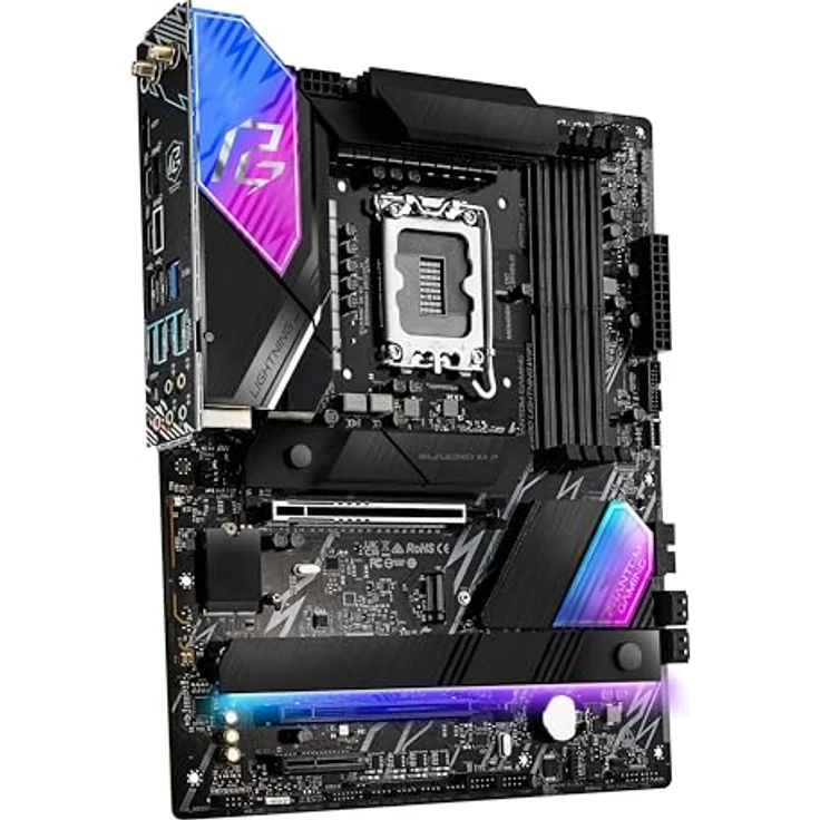 ASRock Intel Core Ultra Z890 Lightning WiFi 7 Phantom Gaming 256GB ATX Motherboard M.2 LGA1851RL-ILM, Dual ThunderboltTM 4 Type-C, Werkzeugloser mehrschichtiger M.2-Kühlkörper – Bild 4
